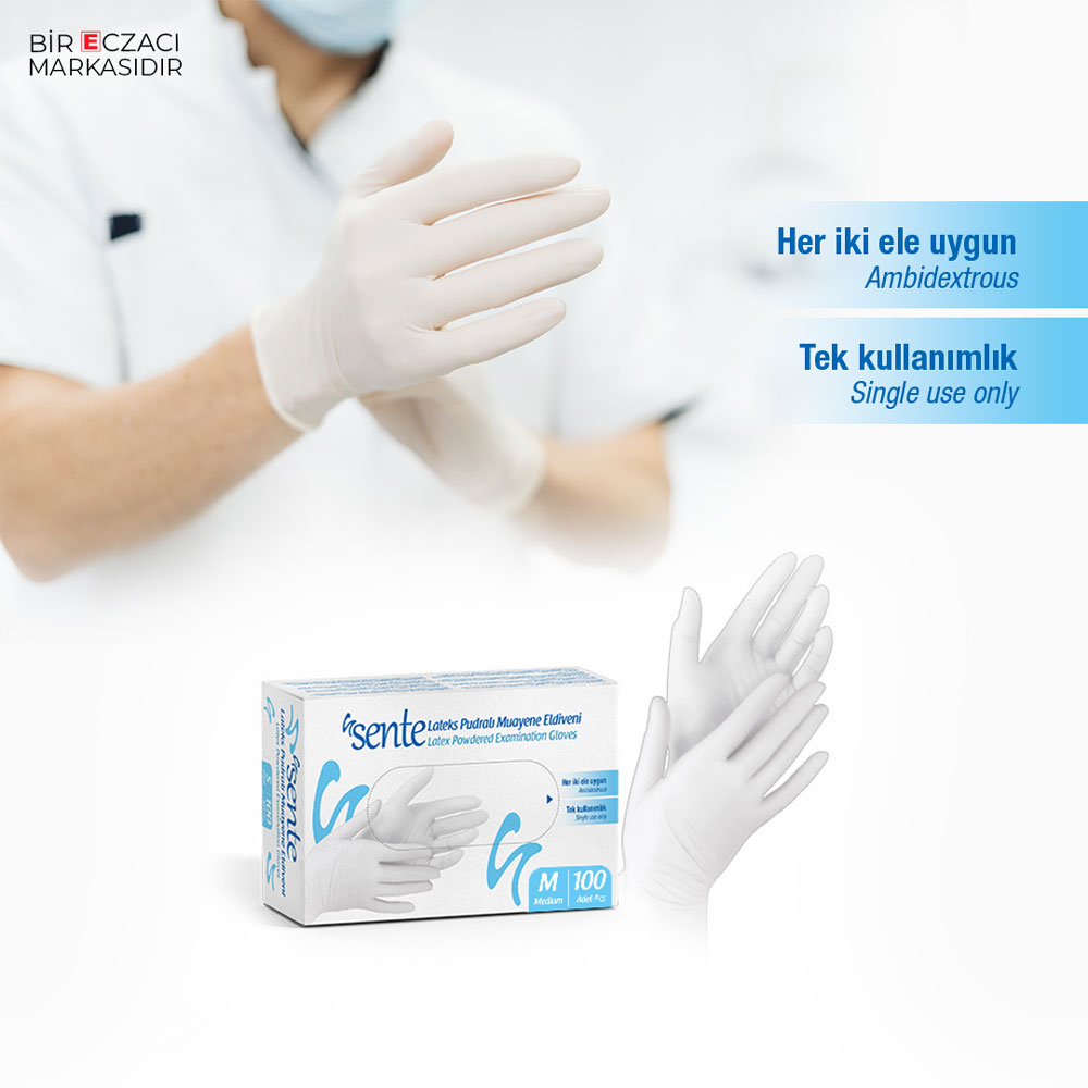 Lateks Eldiven Pudralı M 03